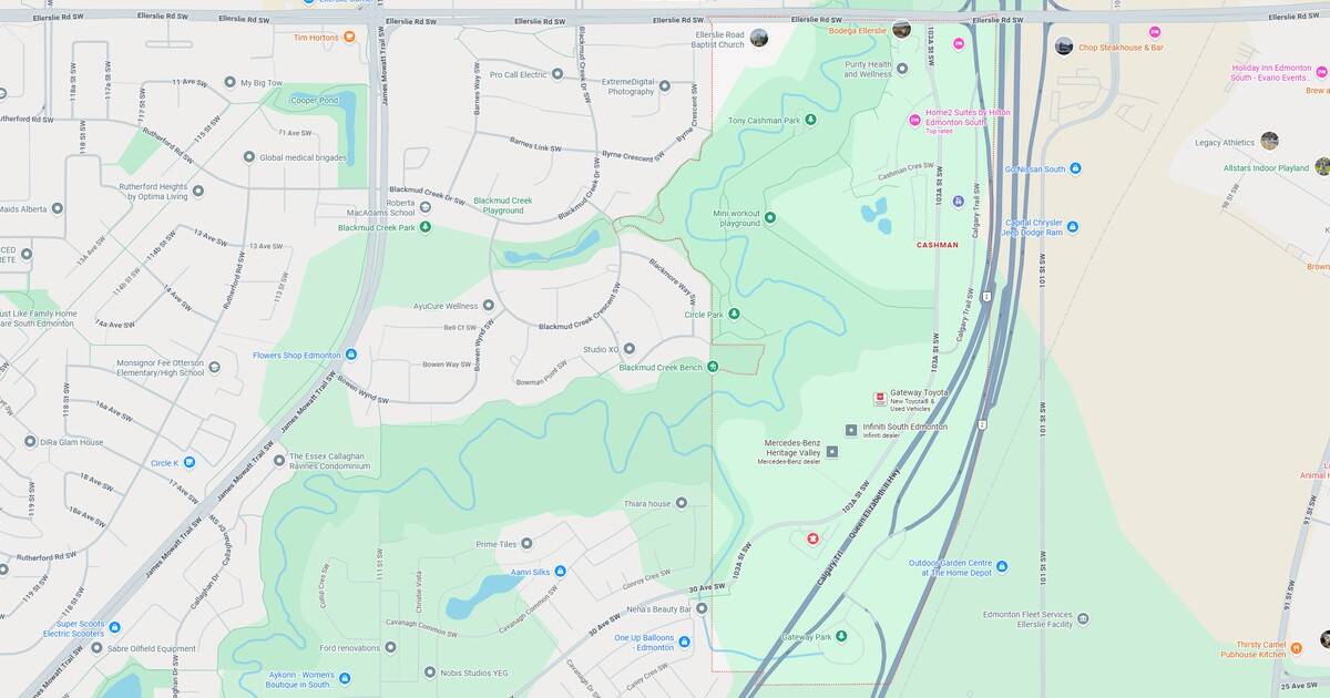 Detailed map of parks, trails, and natural areas in the scenic park region.