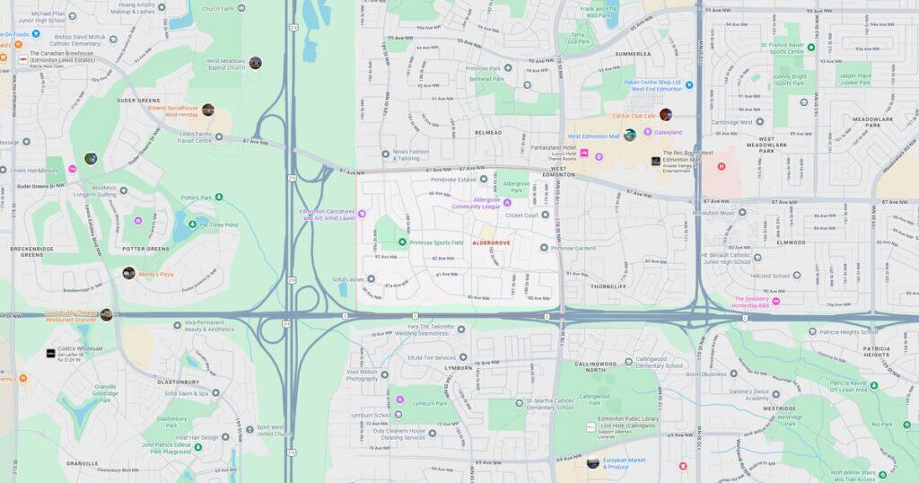 Detailed city map highlighting streets, parks, and key locations for navigation and urban planning.